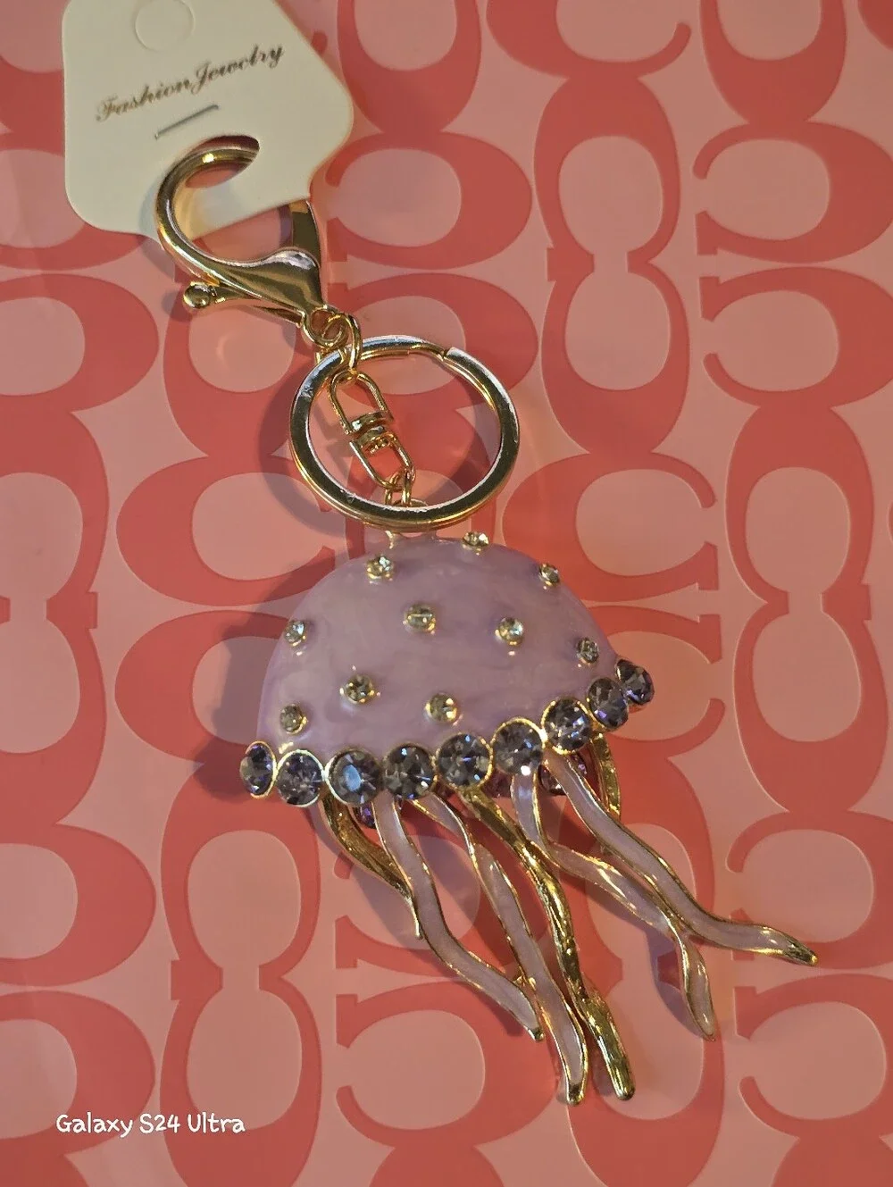 Beautiful Jellyfish Bag Charm/ Keychain NEW